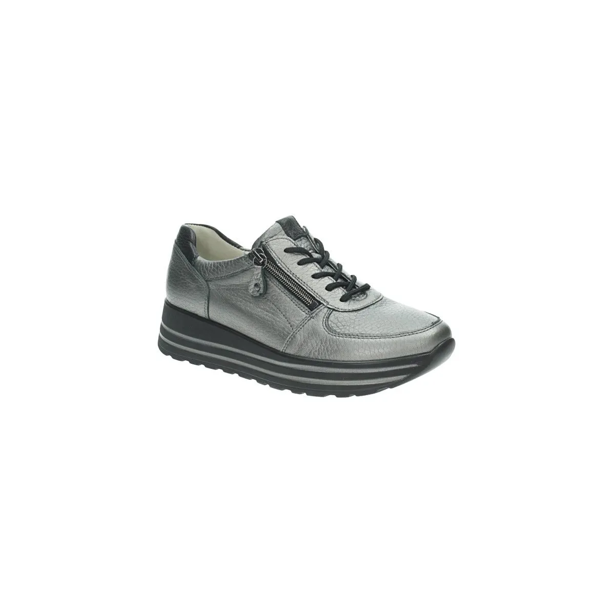 Ladies Waldlaufer Trainers Pewter Soft Zip H Wider Fitting 758009 299 577 Lana sale