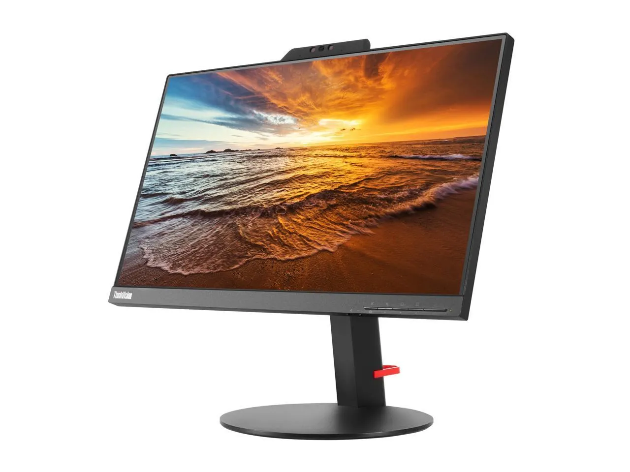 Lenovo ThinkVision T22v-10 21.5" Full HD IPS (1920 x 1080P) 60 Hz (Borderless/Frameless) - HDMI, VGA, DP ports, USB3.0, fully functional stand with Camera, Speaker & Mic | OPEN-BOX - 60 DAYS WARRANTY