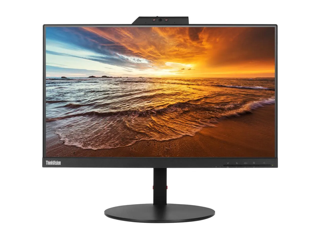 Lenovo ThinkVision T22v-10 21.5" Full HD IPS (1920 x 1080P) 60 Hz (Borderless/Frameless) - HDMI, VGA, DP ports, USB3.0, fully functional stand with Camera, Speaker & Mic | OPEN-BOX - 60 DAYS WARRANTY