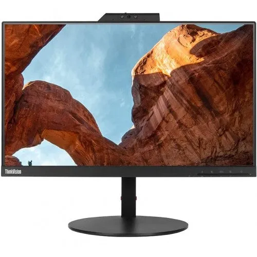 Lenovo ThinkVision T22v-10 21.5" Full HD IPS (1920 x 1080P) 60 Hz (Borderless/Frameless) - HDMI, VGA, DP ports, USB3.0, fully functional stand with Camera, Speaker & Mic | OPEN-BOX - 60 DAYS WARRANTY