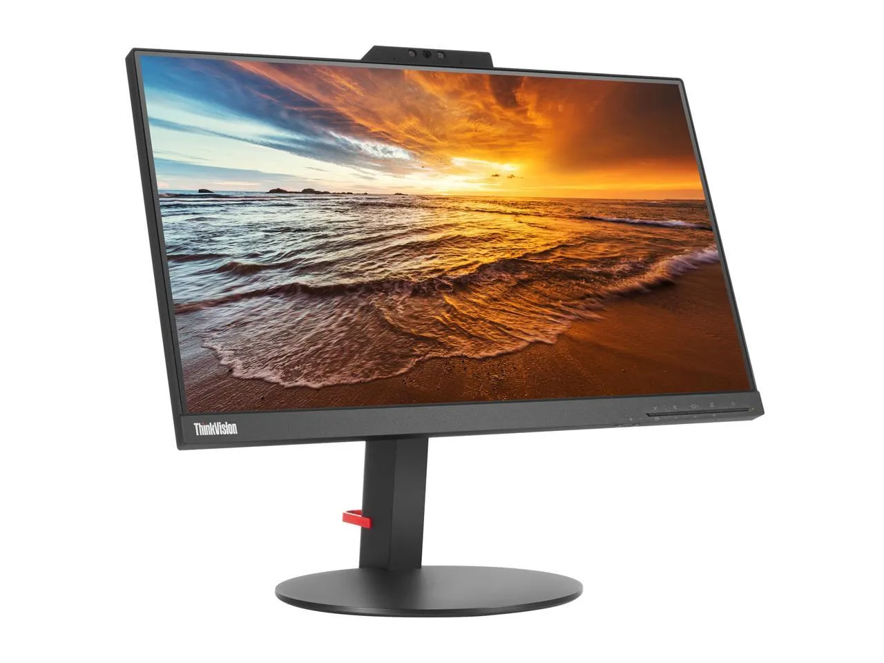 Lenovo ThinkVision T22v-10 21.5" Full HD IPS (1920 x 1080P) 60 Hz (Borderless/Frameless) - HDMI, VGA, DP ports, USB3.0, fully functional stand with Camera, Speaker & Mic | OPEN-BOX - 60 DAYS WARRANTY