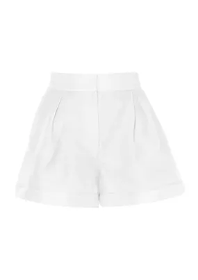 Magnolia High-Waisted Linen-Silk Shorts