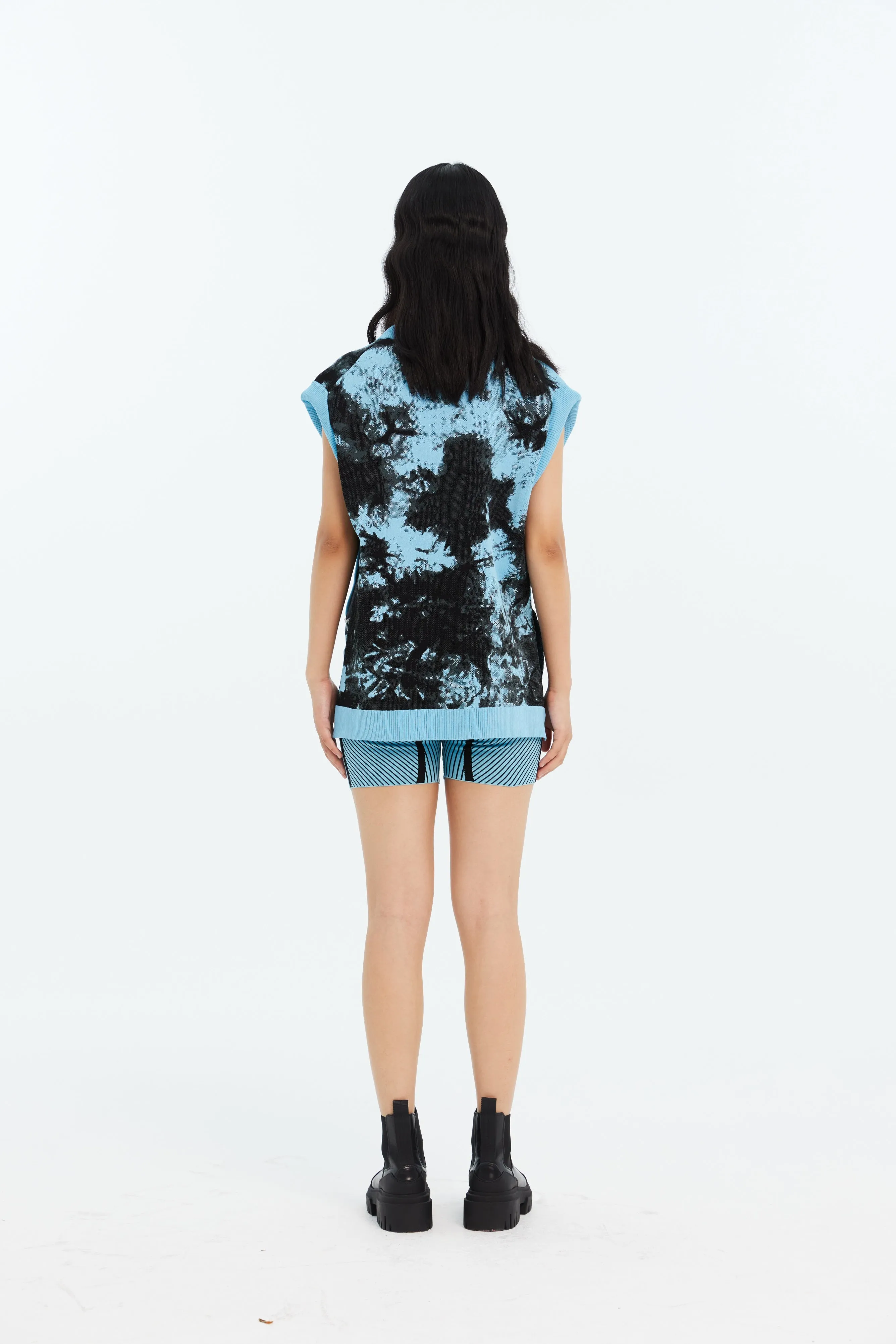 MORGAN OVERSIZED ECO "TIE DYE" VEST