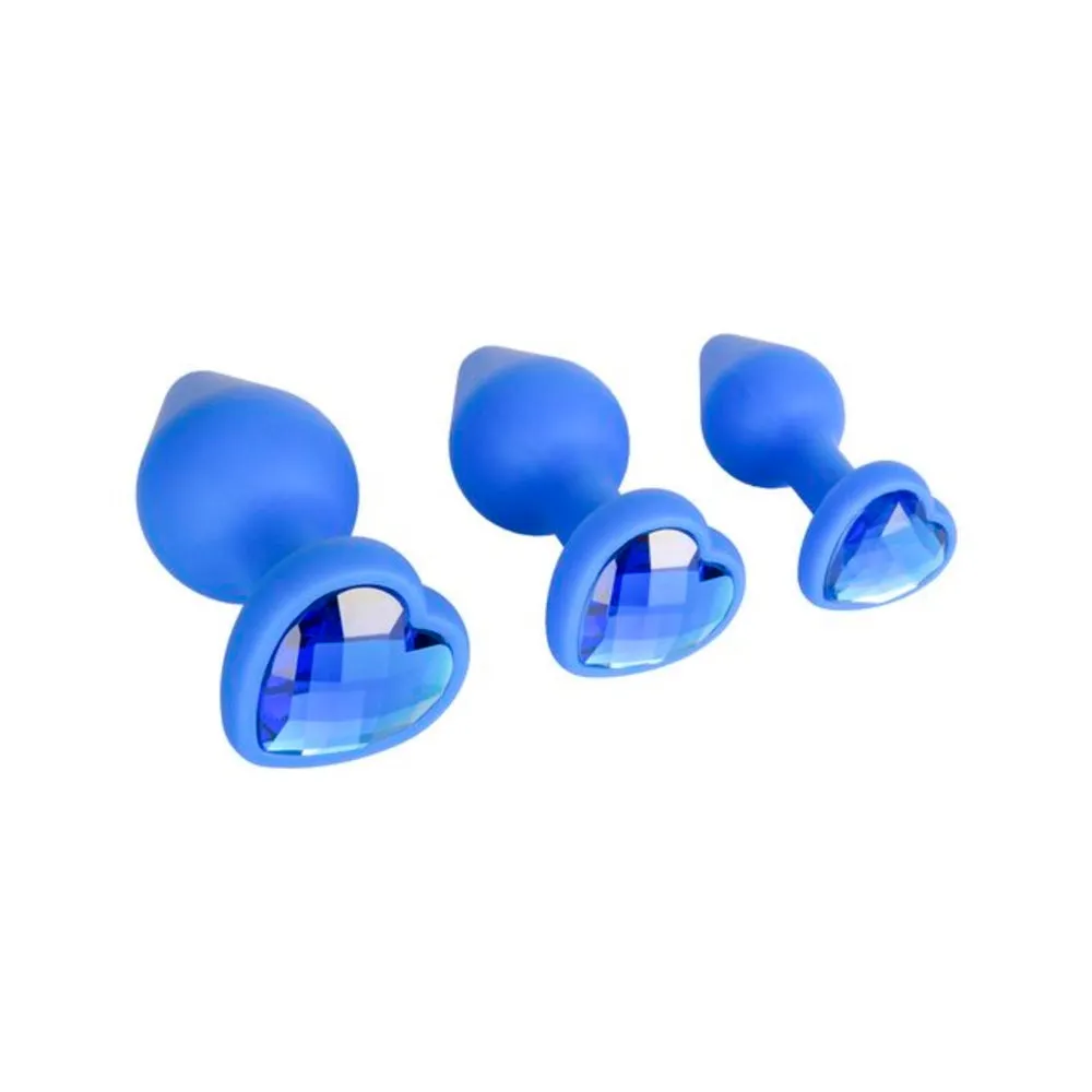 My Heart Will Go On Plug Set 3 Blue Butt Plugs