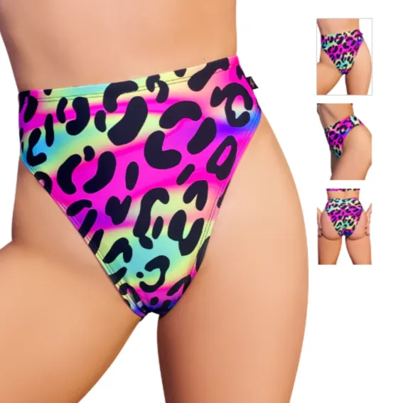 Neon Leopard High Rider Hot Pants