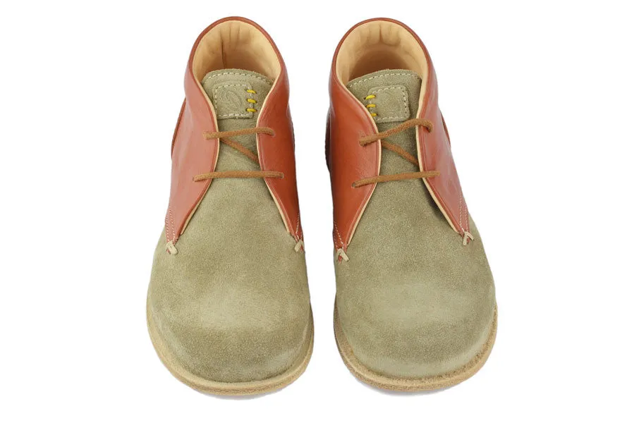 Ocra Boys Brown & Grey Desert Boot