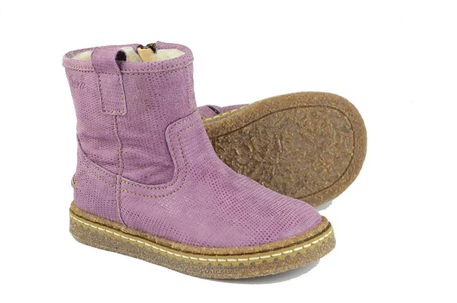 Ocra Girls Lavender Wool-Lined Boot