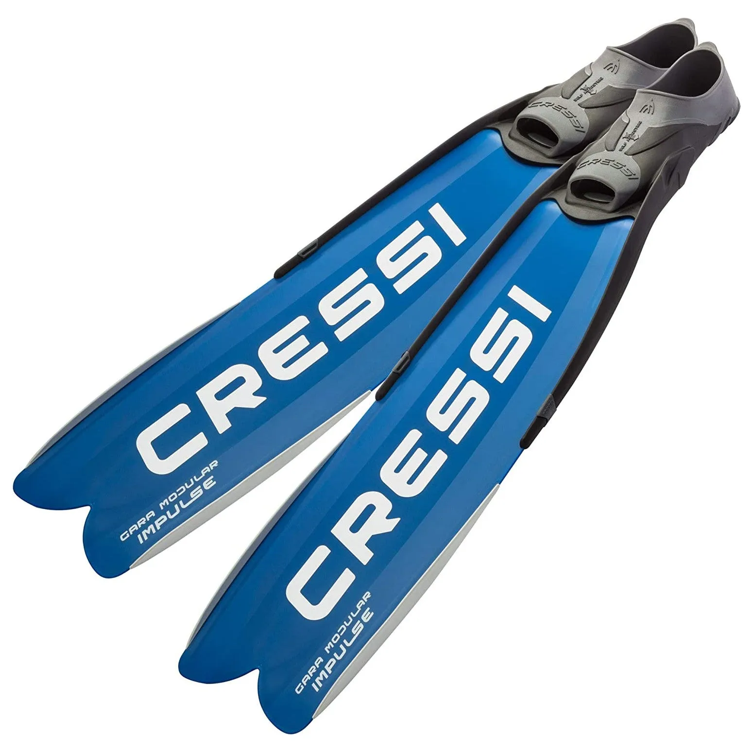 Open Box Cressi Gara Modular Impulse Fins for Freediving - Blue Metal, Size: 36/37