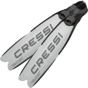 Open Box Cressi Gara Modular Impulse Fins for Freediving - White, Size: 38/39