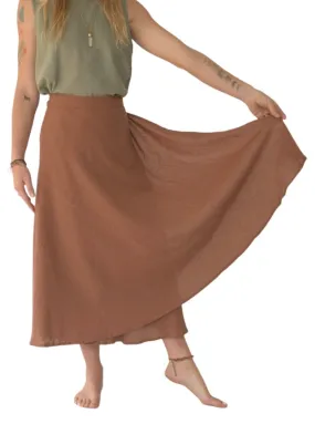 Organic Cotton Terracotta Wrap Skirt