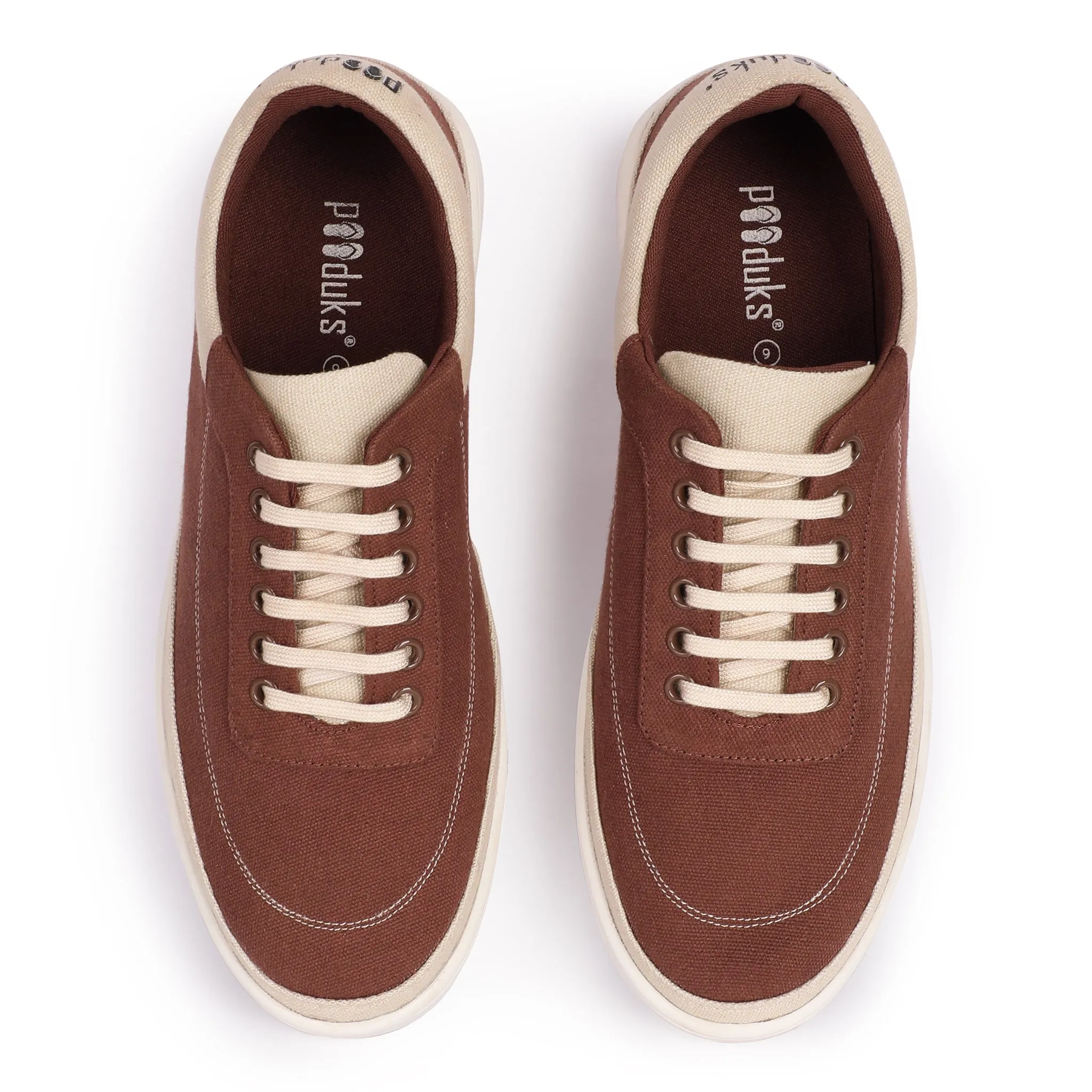 Paaduks Ske Eco-Sole Brown and Beige Sneakers for Women