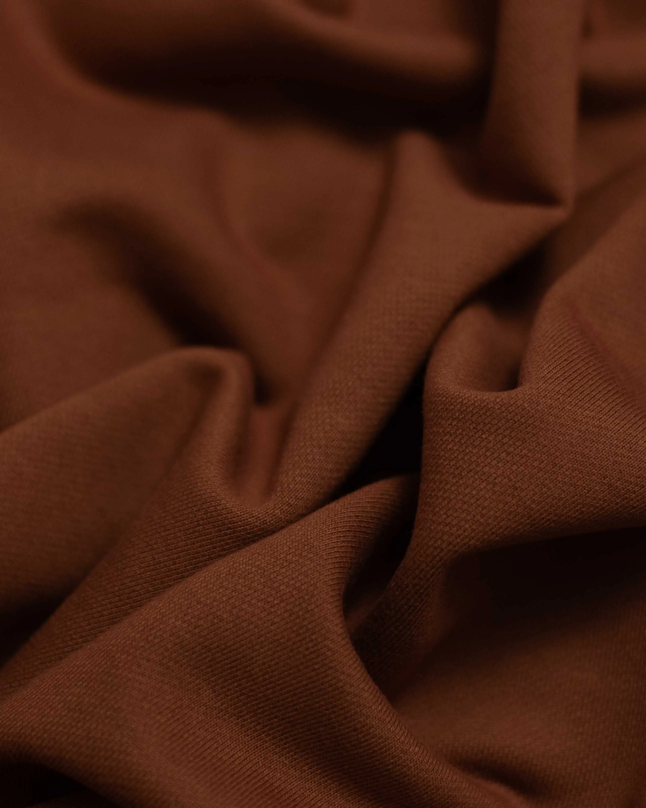 Pecan Brown Organic Cotton French Terry (extra wide)