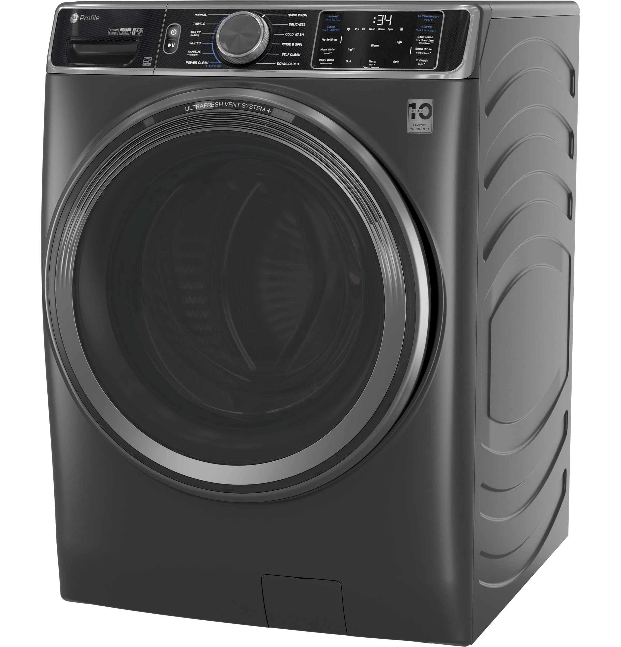 PFW955SPWDS GE Profile™ 5.5 cu. ft. Capacity Smart Front Load ENERGY STAR® Steam Washer with UltraFresh Vent System  and Smart Wash & Smart Rinse