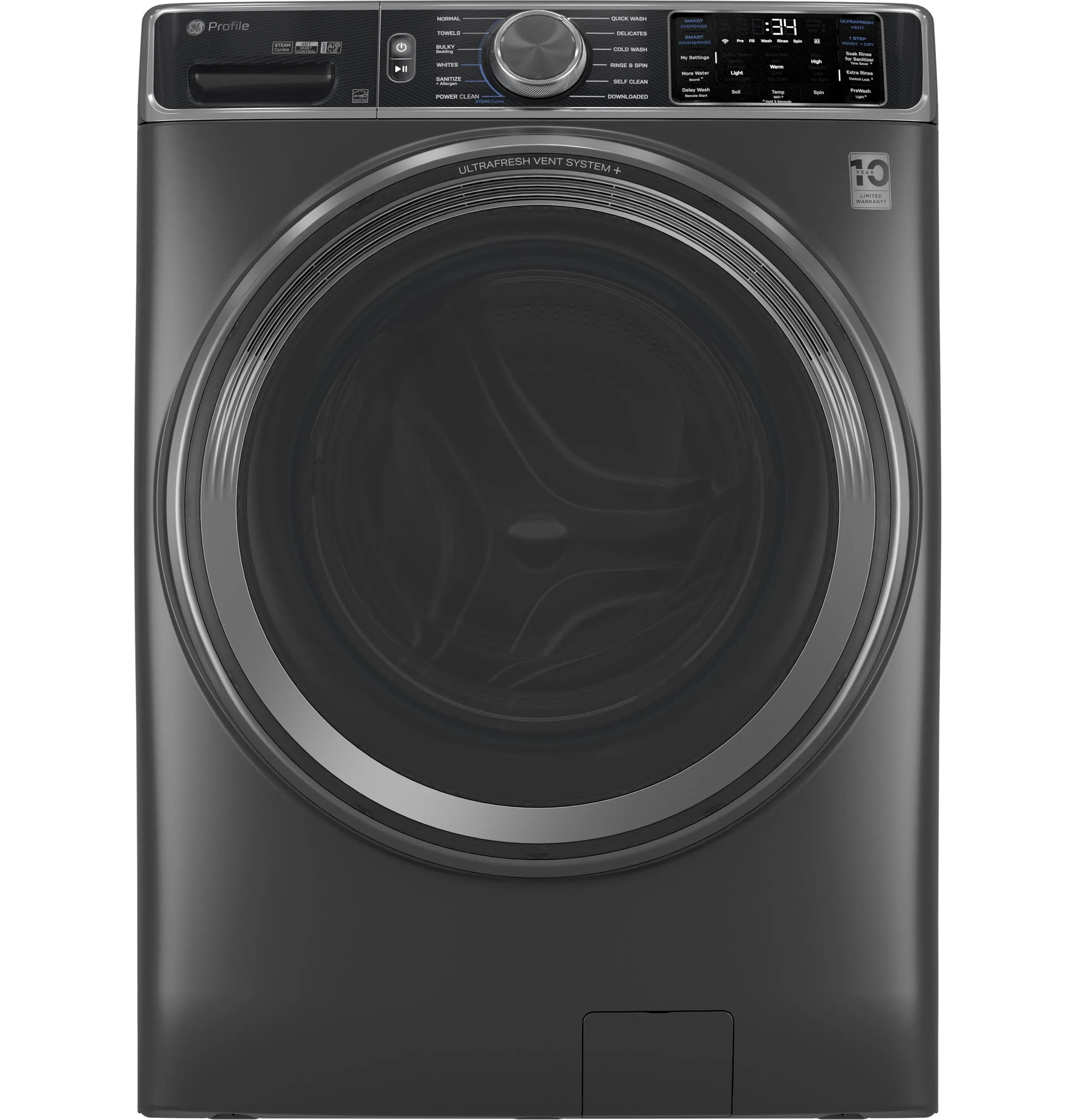 PFW955SPWDS GE Profile™ 5.5 cu. ft. Capacity Smart Front Load ENERGY STAR® Steam Washer with UltraFresh Vent System  and Smart Wash & Smart Rinse