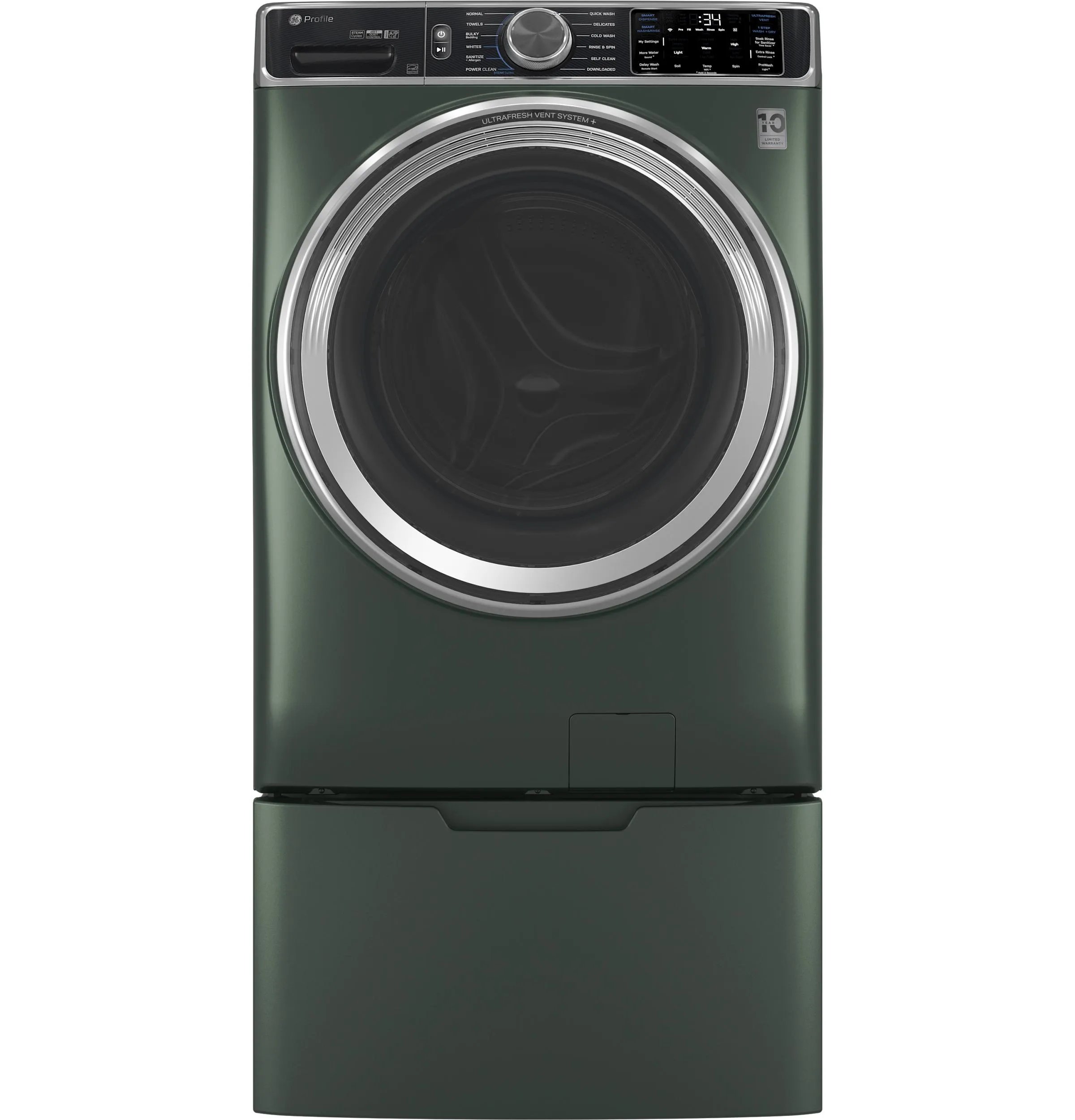 PFW955SPWGN GE Profile™ 5.5 cu. ft. Capacity Smart Front Load ENERGY STAR® Steam Washer with UltraFresh Vent System  and Smart Wash & Smart Rinse