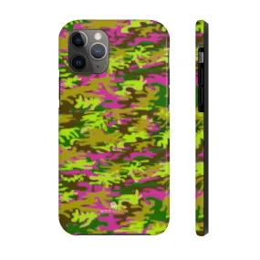 Pink Green Camo iPhone Case, Camouflage Case Mate Tough Samsung Galaxy Phone Cases