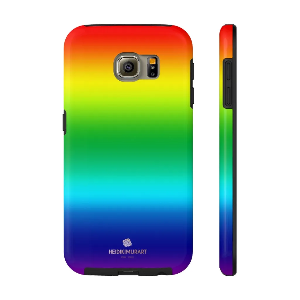 Rainbow Gay Pride iPhone Case, Designer Case Mate Tough Samsung Galaxy Phone Cases