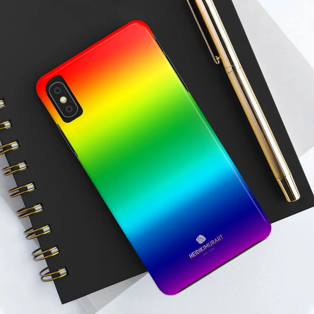 Rainbow Gay Pride iPhone Case, Designer Case Mate Tough Samsung Galaxy Phone Cases