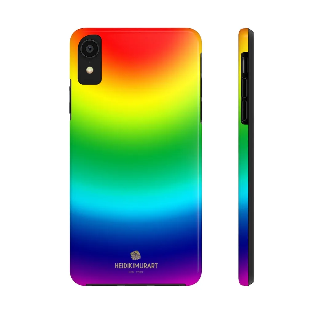 Rainbow Gay Pride iPhone Case, Ombre Designer Gay Friendly Case Mate Tough Phone Cases