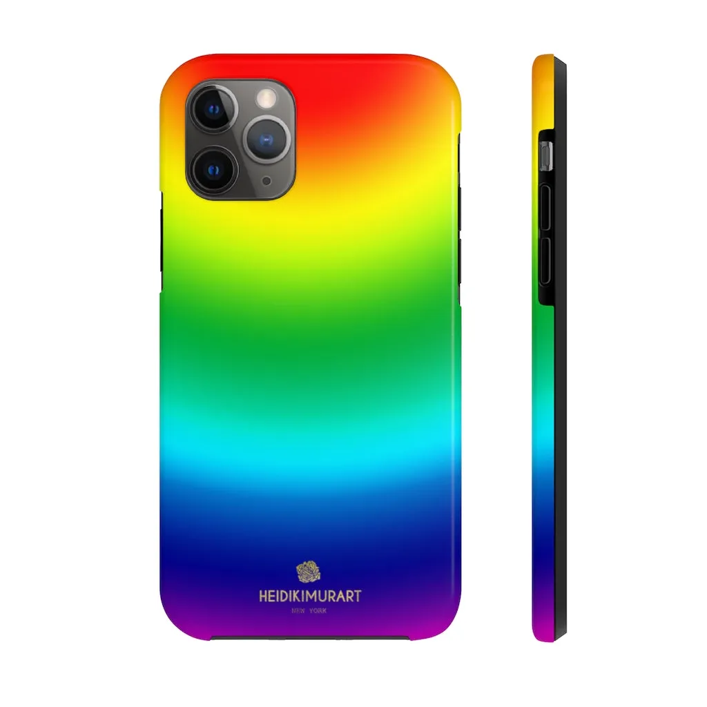 Rainbow Gay Pride iPhone Case, Ombre Designer Gay Friendly Case Mate Tough Phone Cases