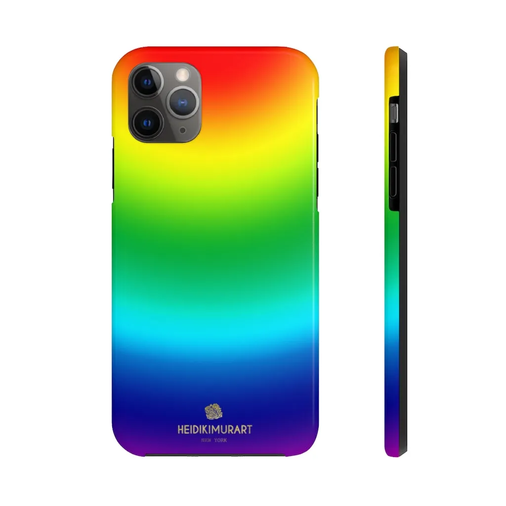 Rainbow Gay Pride iPhone Case, Ombre Designer Gay Friendly Case Mate Tough Phone Cases