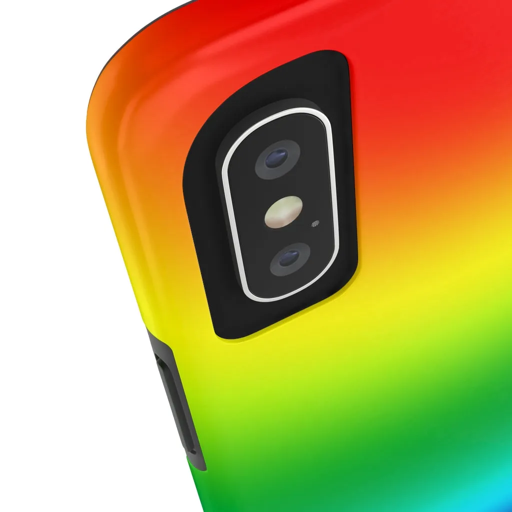 Rainbow Gay Pride iPhone Case, Ombre Designer Gay Friendly Case Mate Tough Phone Cases