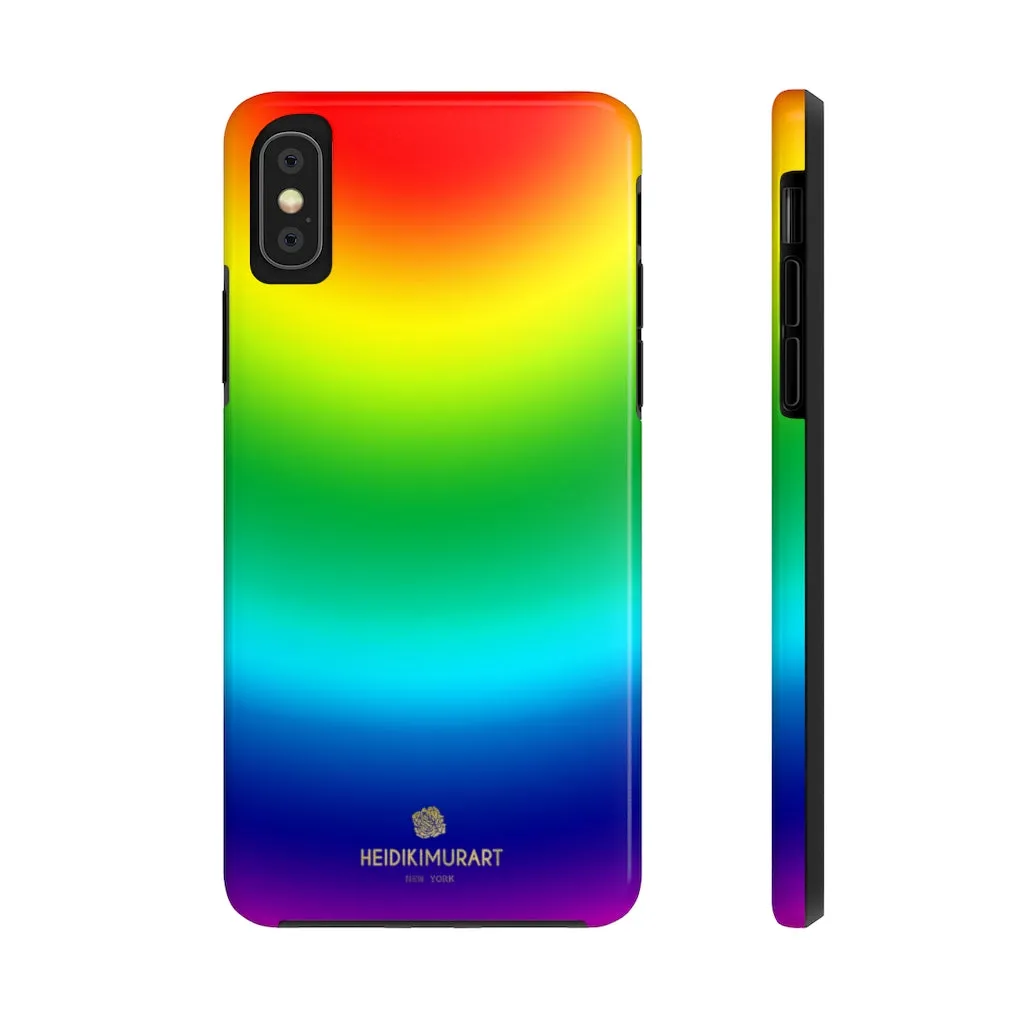 Rainbow Gay Pride iPhone Case, Ombre Designer Gay Friendly Case Mate Tough Phone Cases