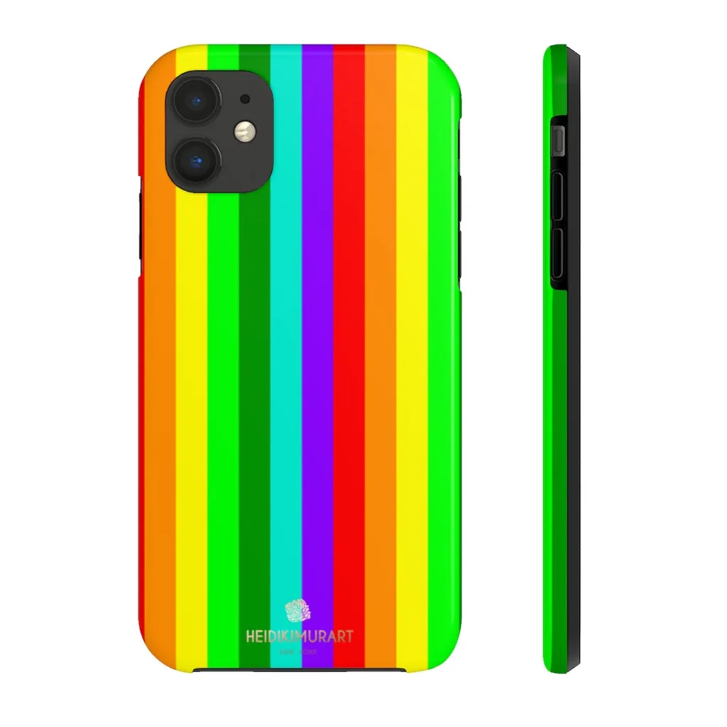 Rainbow Stripe Gay Pride iPhone Case, Case Mate Tough Samsung Galaxy Phone Cases