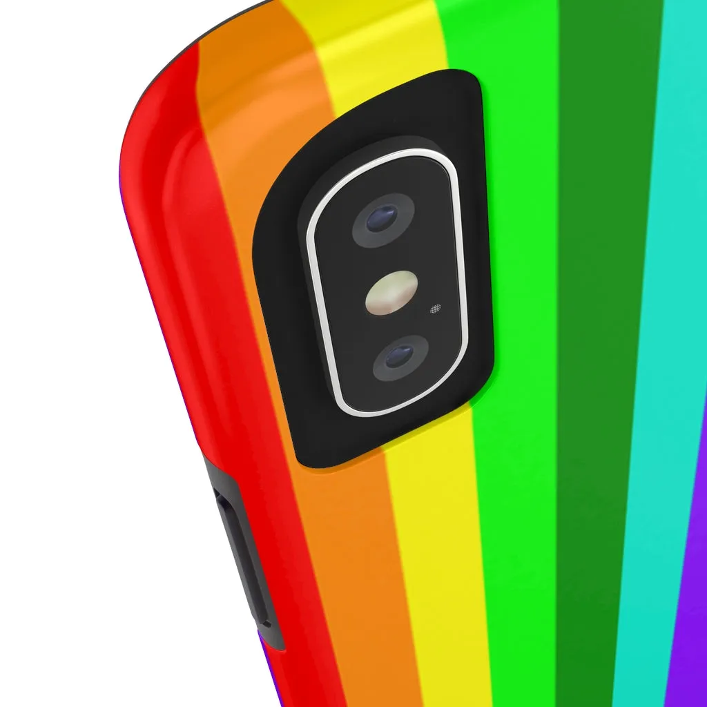 Rainbow Stripe Gay Pride iPhone Case, Case Mate Tough Samsung Galaxy Phone Cases