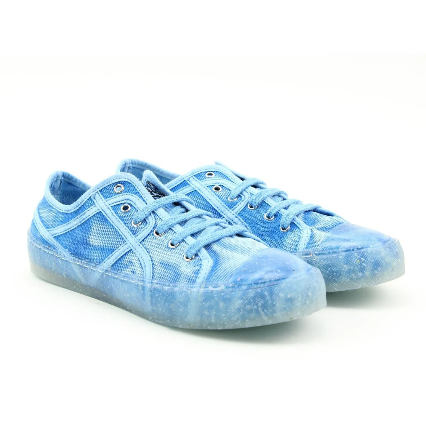 Recykers Mid Sequel Ladies Tie Dye Blue Lace up trainers