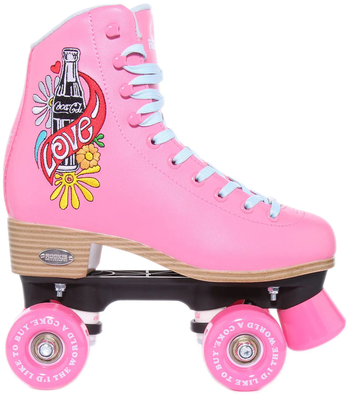 Rookie X Coca Cola Rollerskates Love Pink In Pink For Women