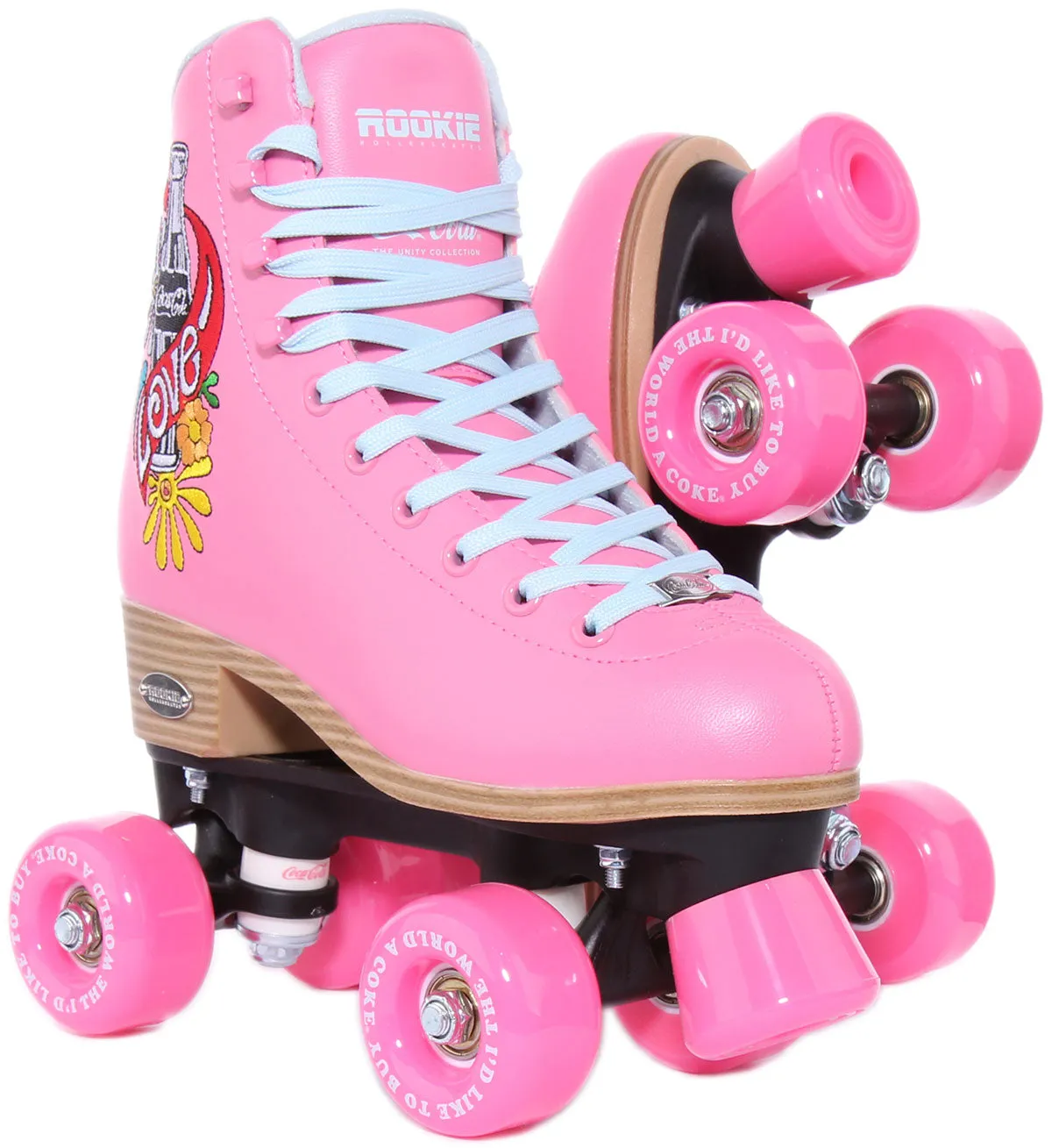 Rookie X Coca Cola Rollerskates Love Pink In Pink For Women