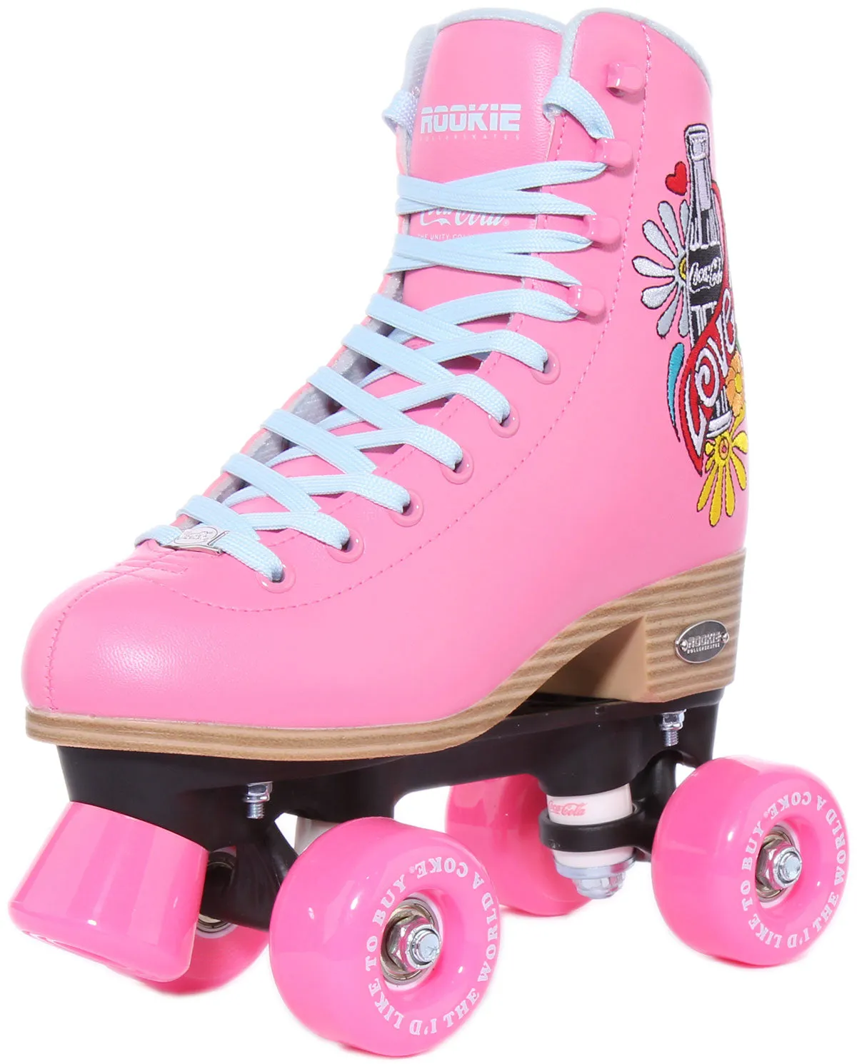 Rookie X Coca Cola Rollerskates Love Pink In Pink For Women