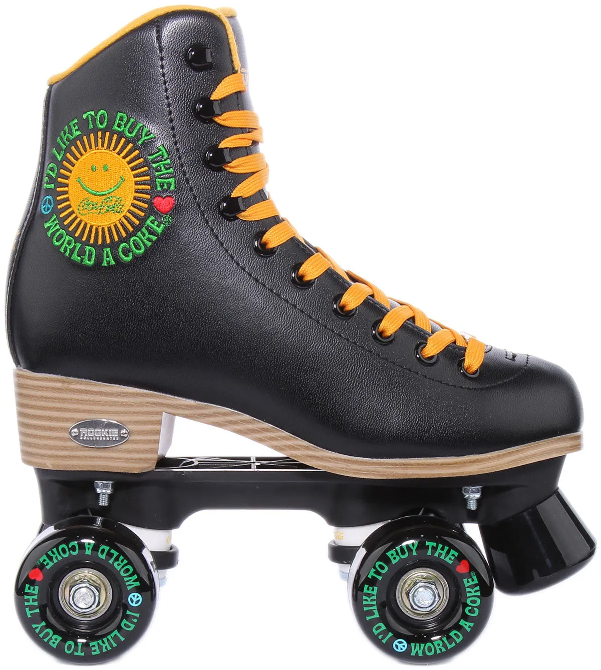 Rookie X Coca Cola Rollerskates Sunshine Black In Black For Women