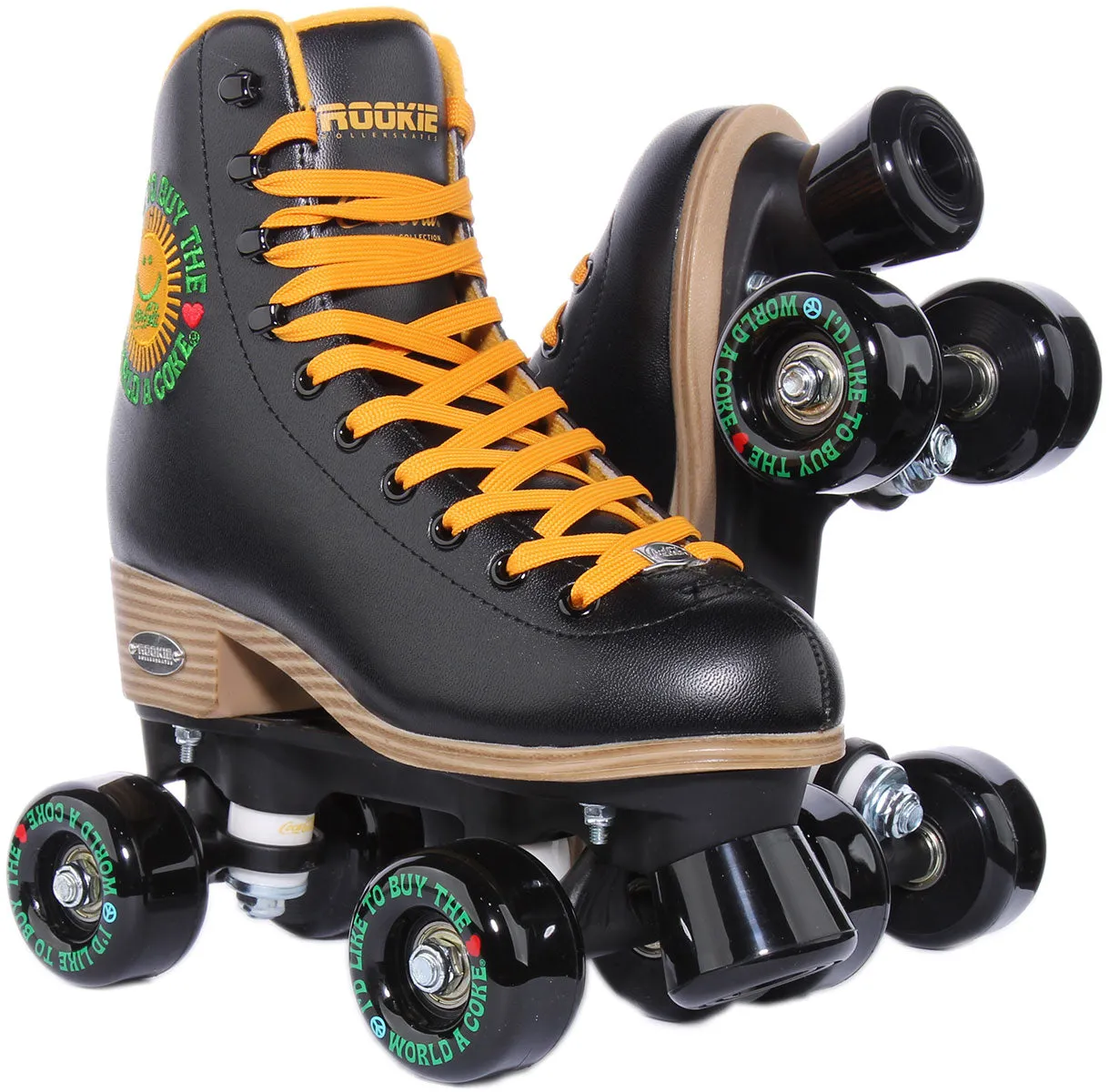 Rookie X Coca Cola Rollerskates Sunshine Black In Black For Women