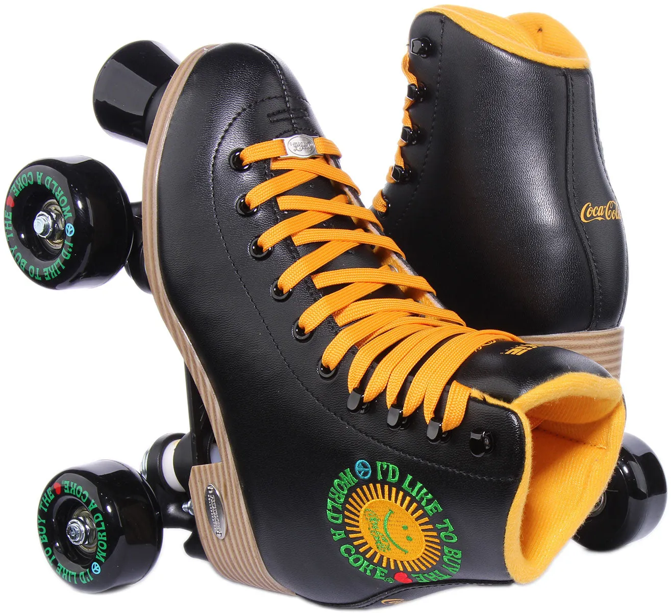 Rookie X Coca Cola Rollerskates Sunshine Black In Black For Women