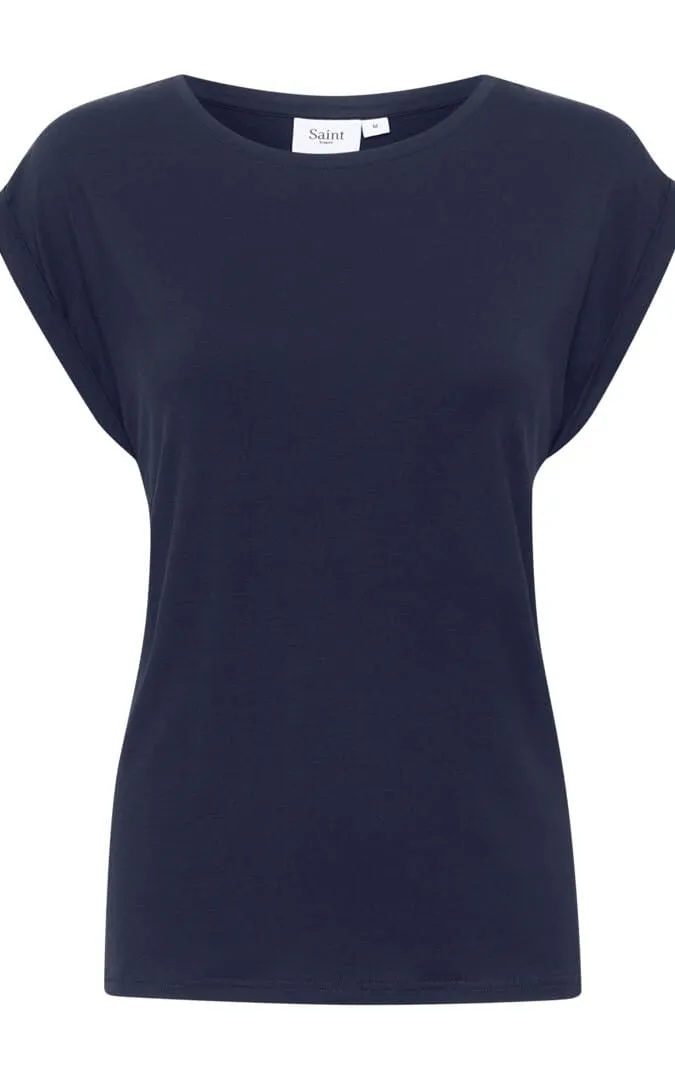 Saint Tropez - Adelia Silky Soft Cuffed Sleeve Tee