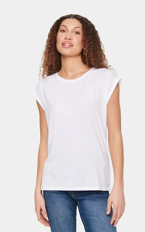 Saint Tropez - Adelia Silky Soft Cuffed Sleeve Tee