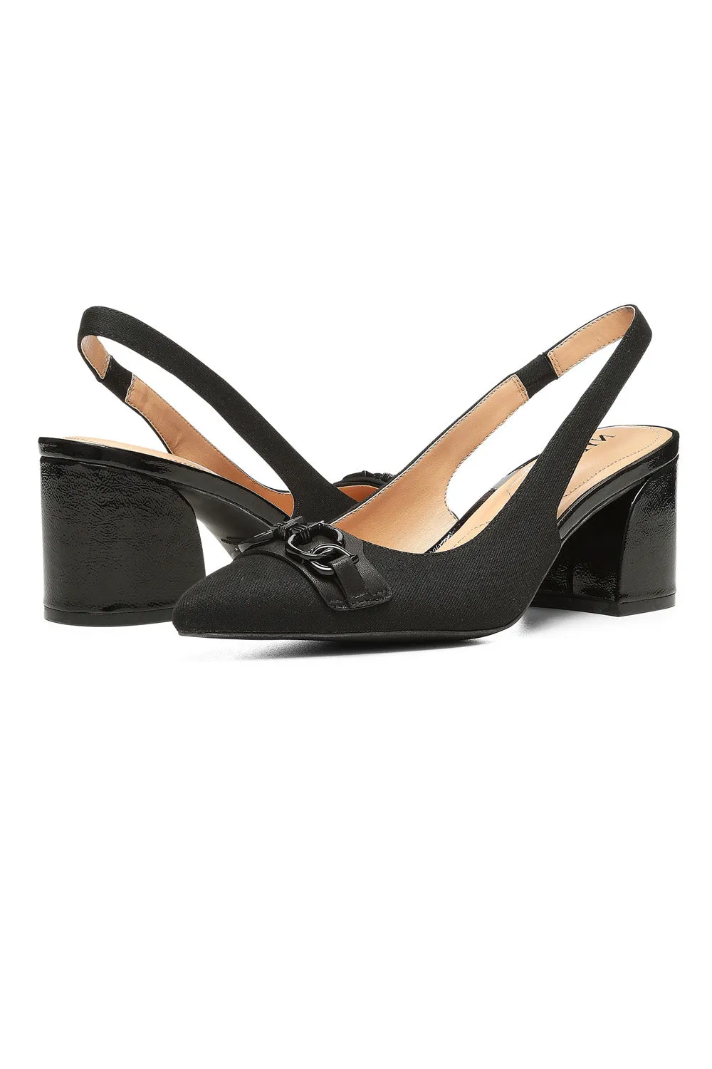 Sanya Slingback Heels - Black