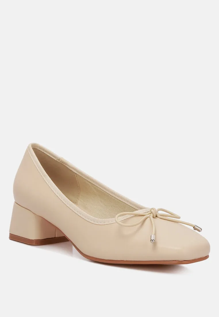 Sienna Low Block Heel Ballerinas