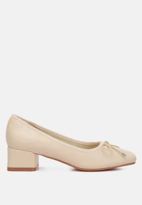 Sienna Low Block Heel Ballerinas