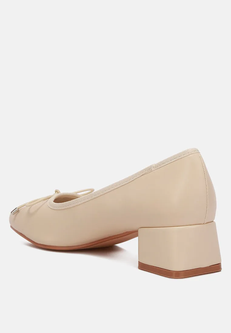 Sienna Low Block Heel Ballerinas