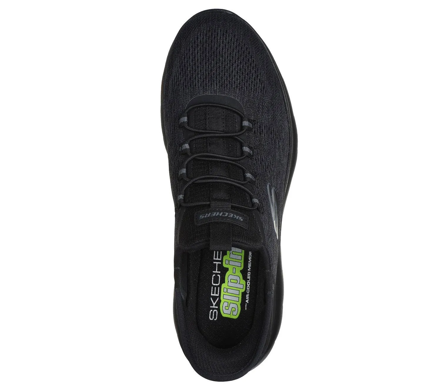 Skechers 232469 Summits - Key Pace Hands Free Mens Black Textile Vegan Slip On Trainers