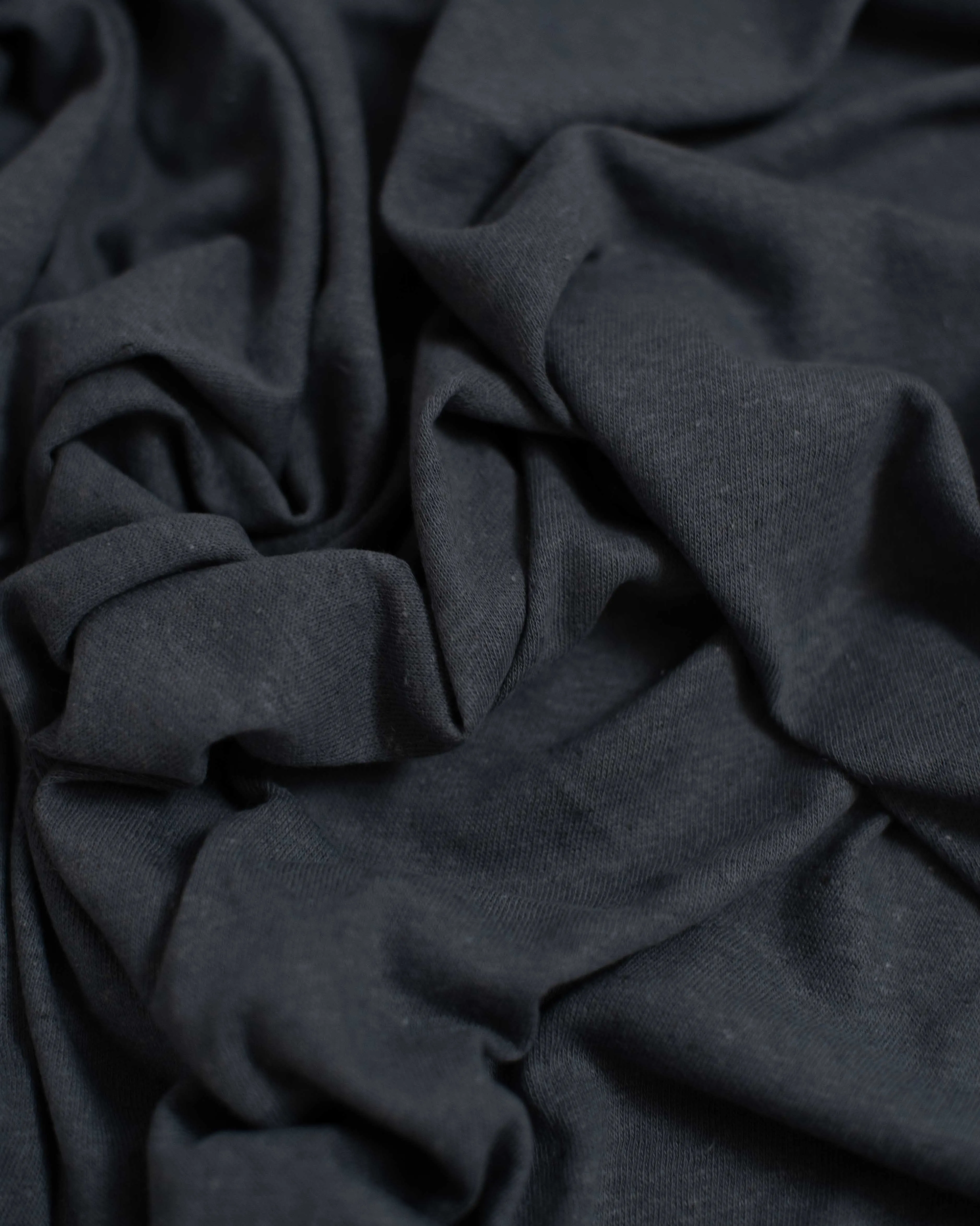 Slate Blue Cotton & Linen Jersey