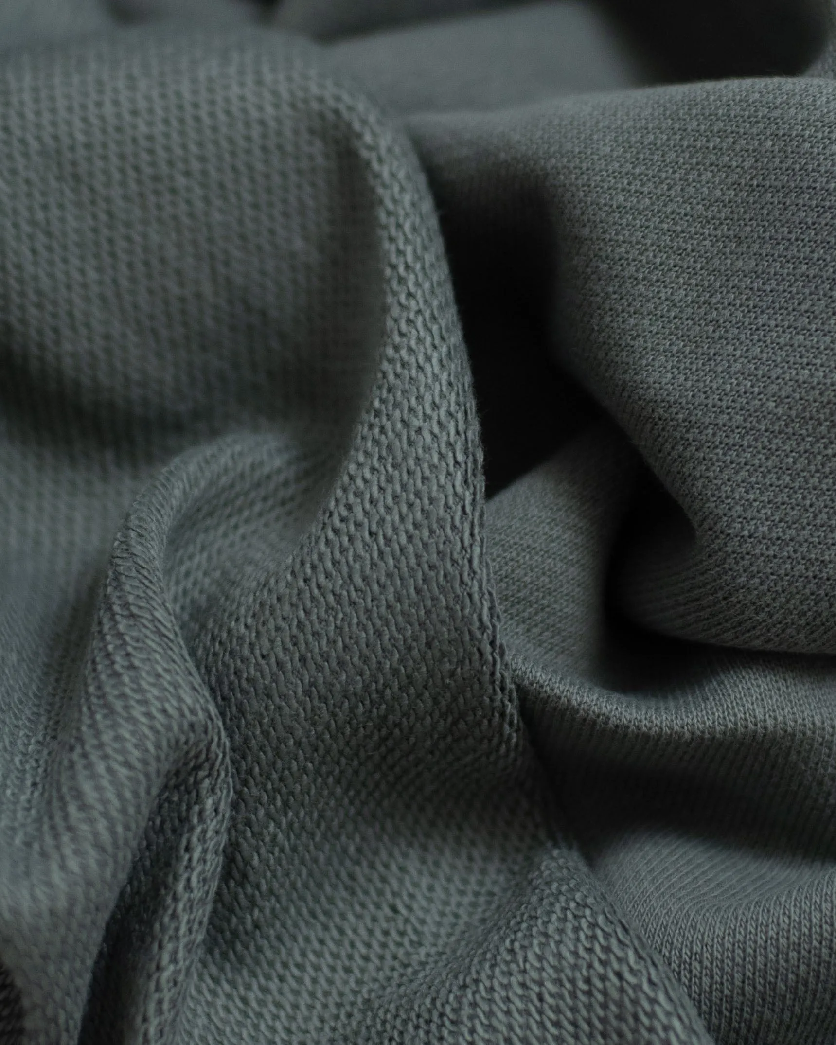 Smoke Green Organic Cotton French Terry (extra wide)