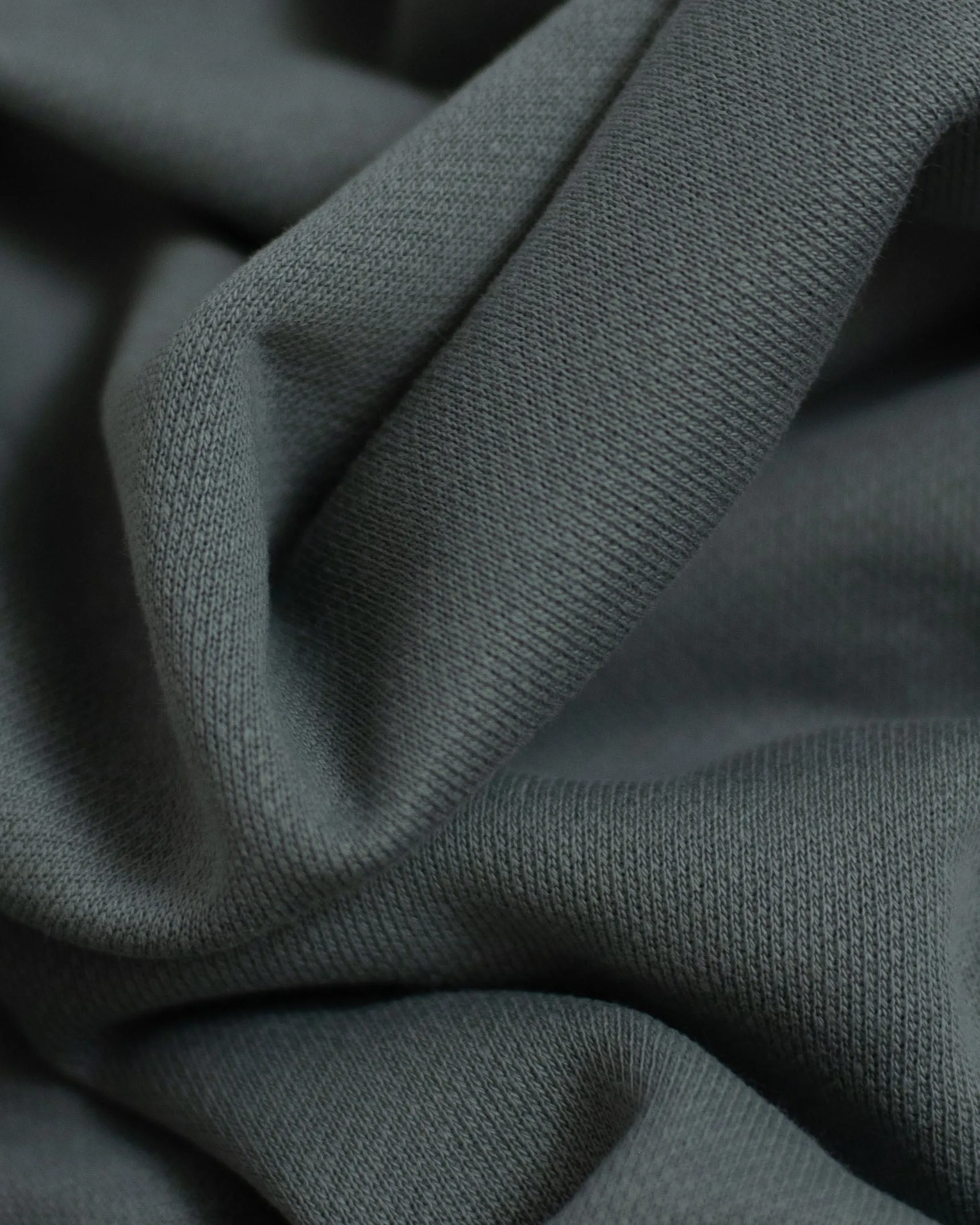 Smoke Green Organic Cotton French Terry (extra wide)