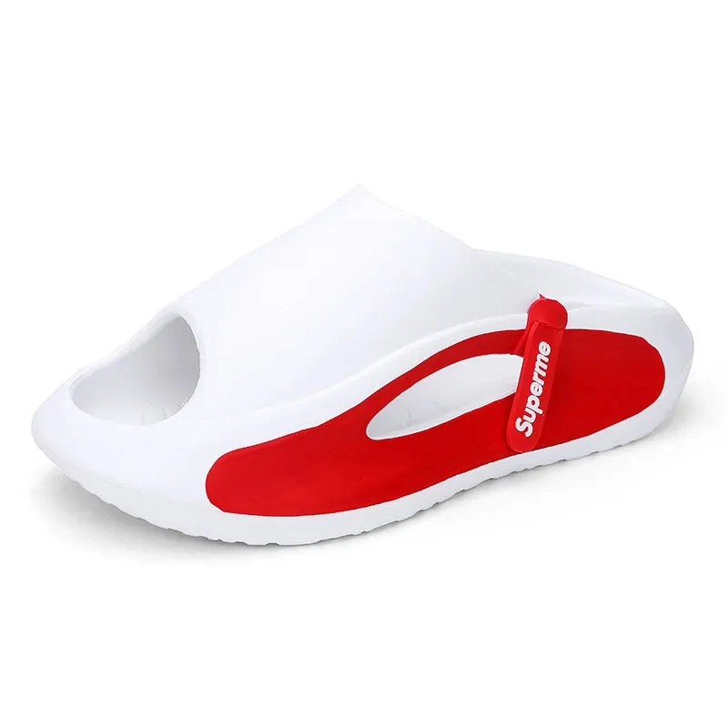 Sohiwoo New Fashion For Women Men Slippers Beach Indoor Outdoor Breathable Soft Casual Shoes EVA Slides Flip-flops Summer Unisex Sandals