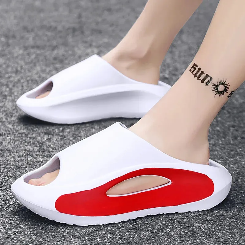 Sohiwoo New Fashion For Women Men Slippers Beach Indoor Outdoor Breathable Soft Casual Shoes EVA Slides Flip-flops Summer Unisex Sandals