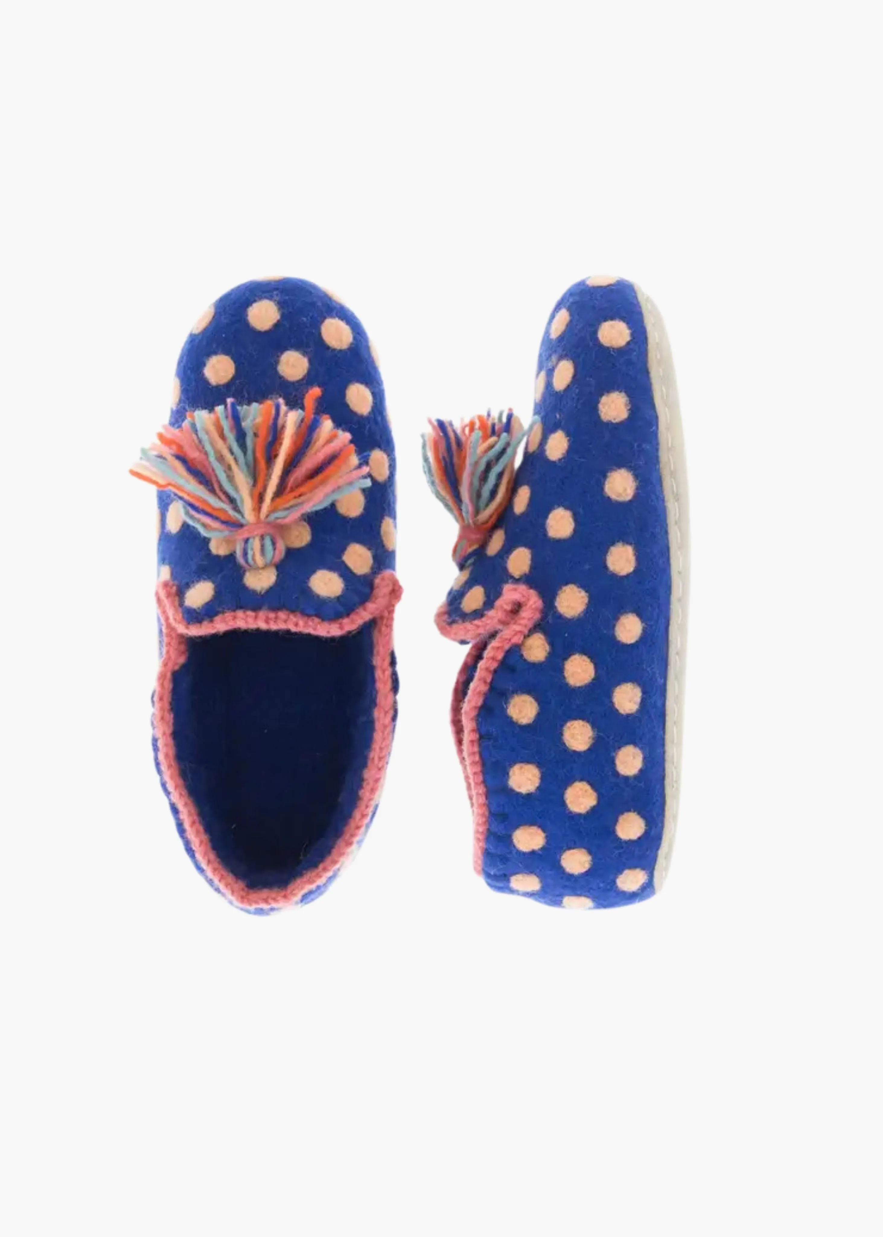 Spots   dots slippers, blue