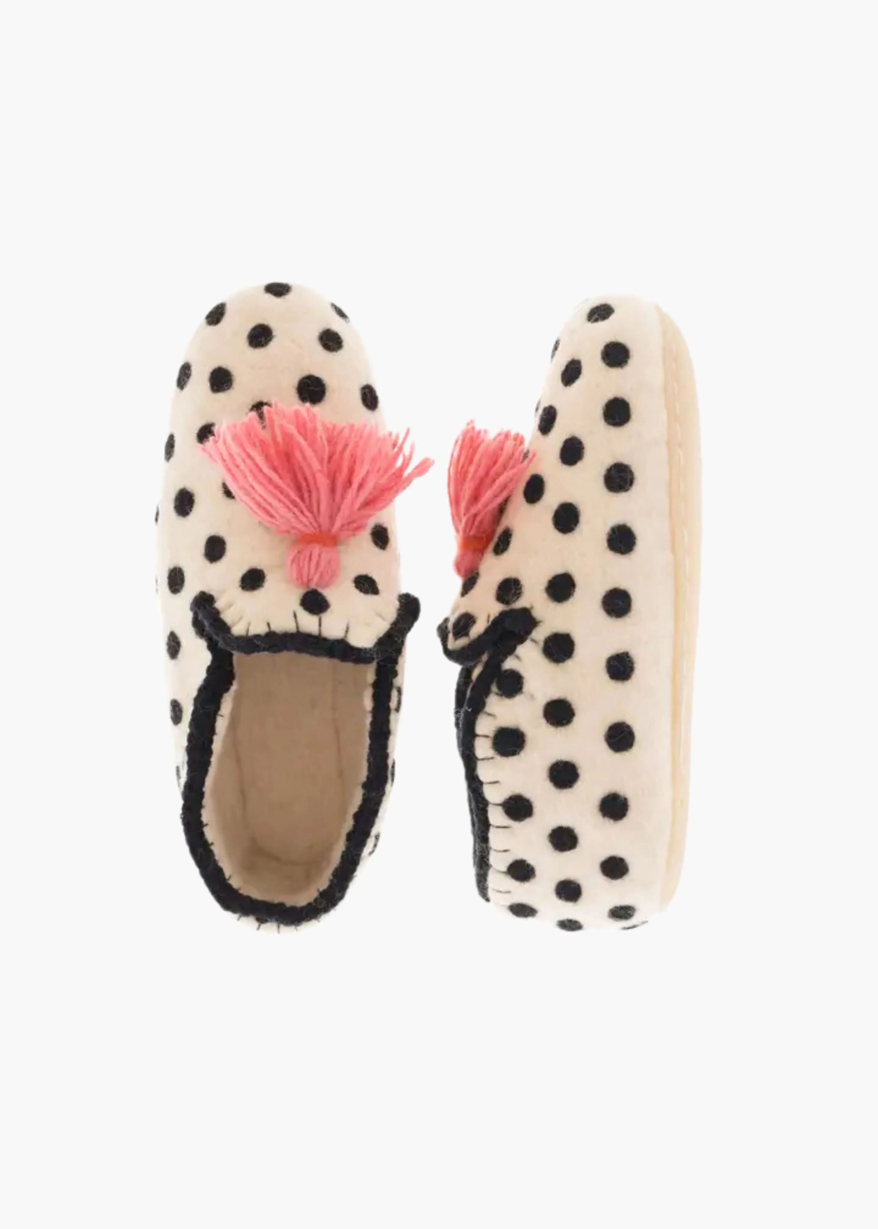 Spots   dots slippers, white